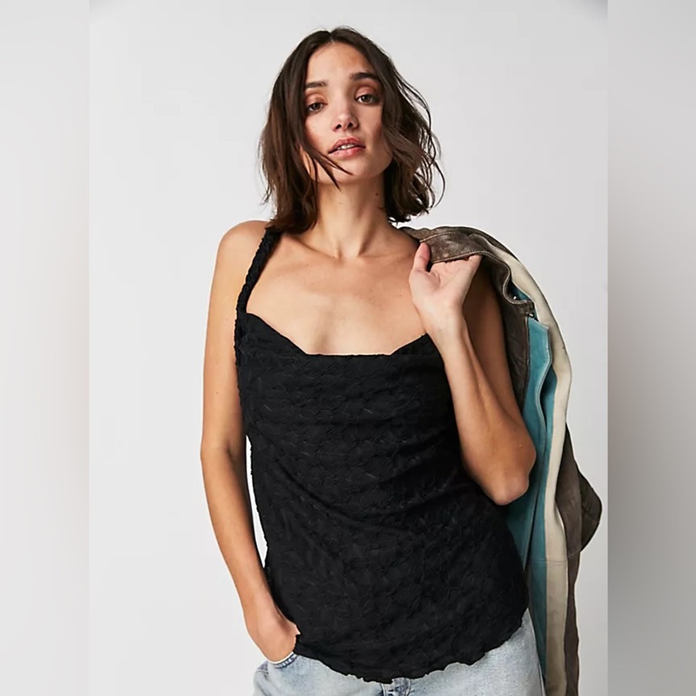 Free People Mykonos Tank in Black size Small NWT